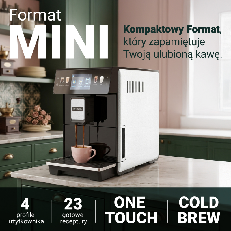 Format MINI WHITE - Automatyczny ekspres do kawy